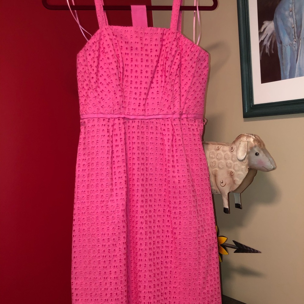 Crown & Ivy Pink Eyelet Dress Size 4